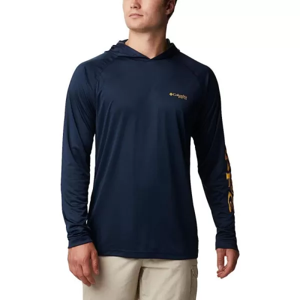 imageColumbia Mens Standard Terminal Tackle HoodieCollegiate Navy Sun Glow