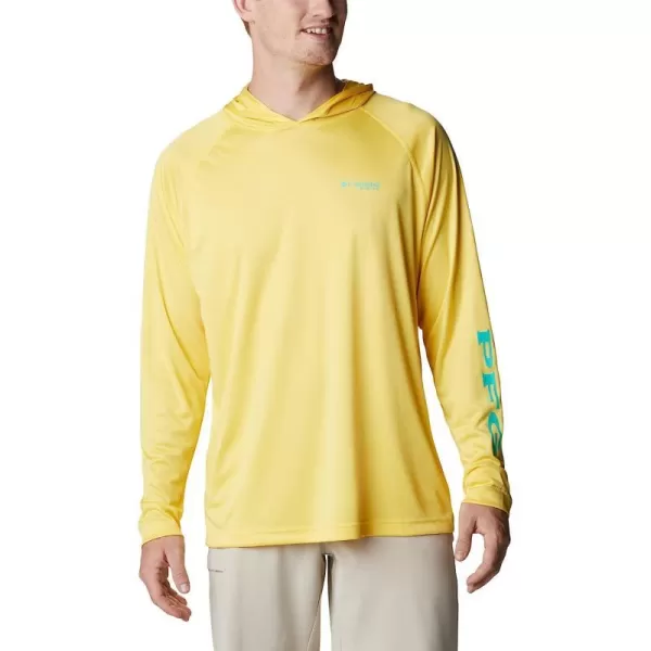 imageColumbia Mens Standard Terminal Tackle HoodieSun GlowElectric Turquoise Logo