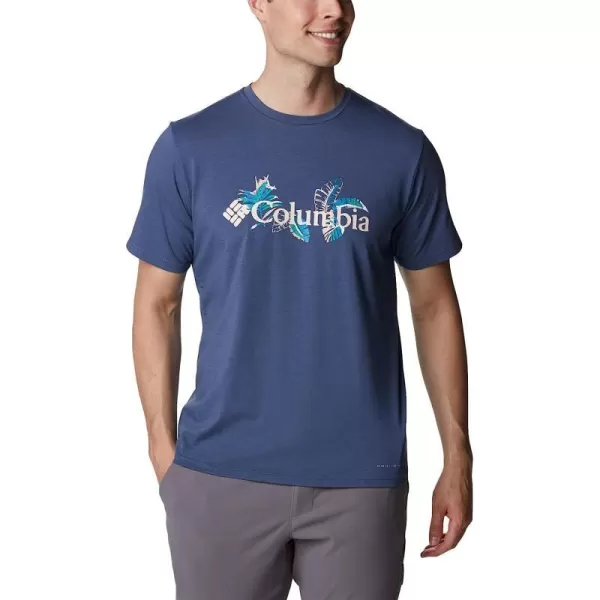 imageColumbia Mens Sun Trek Short Sleeve Graphic TeeDark MountainTropical Graphic