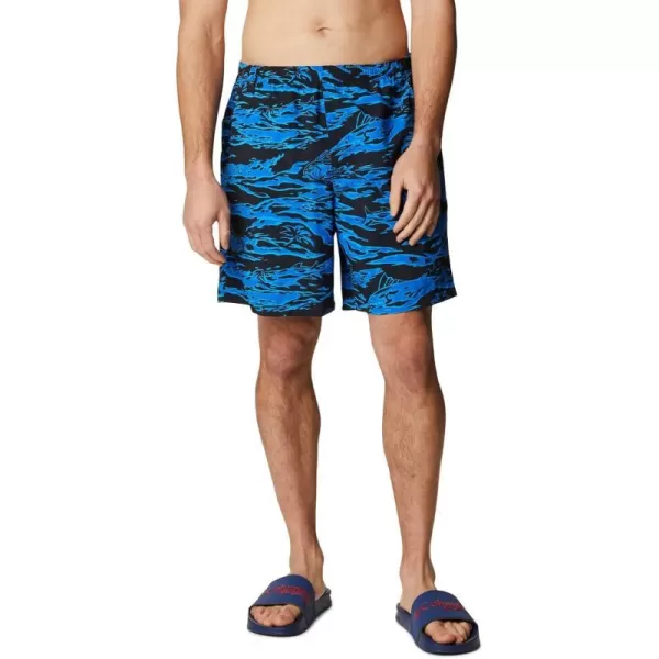 imageColumbia Mens Super Backcast Water ShortBlack Rough Waves Print