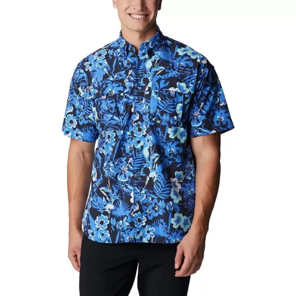 imageColumbia Mens Super Bahama Short Sleeve ShirtBlue Macaw Marlin Tropic Print