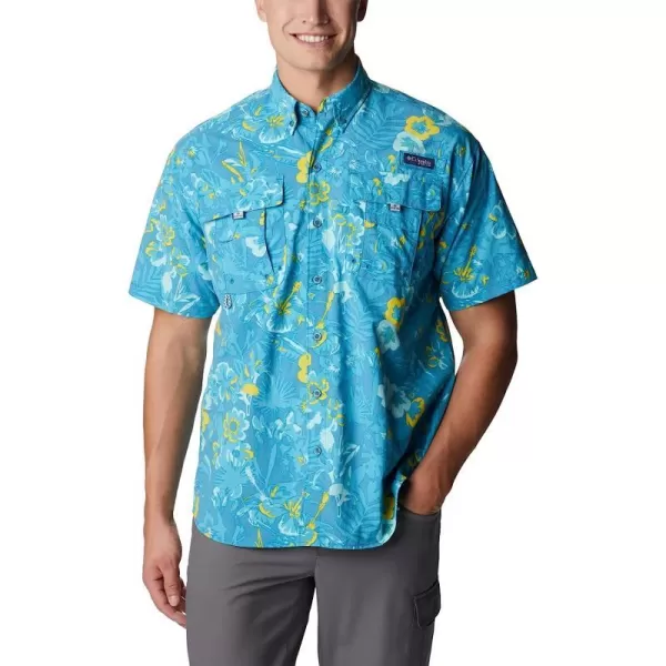 imageColumbia Mens Super Bahama Short Sleeve ShirtDeep Marine Marlin Tropic Print