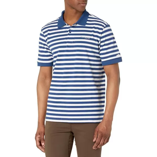 imageColumbia Mens Super Bonefish Pique PoloCarbon Hook Em Stripe