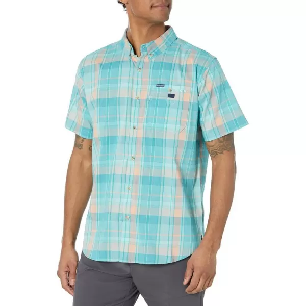 imageColumbia Mens Super Bonefish Short Sleeve ShirtOcean Teal Multi Madras
