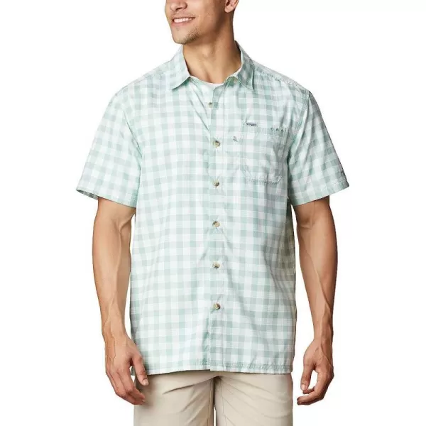 imageColumbia Mens Super Slack Tide Camp ShirtAqua Tone Palaka Plaid