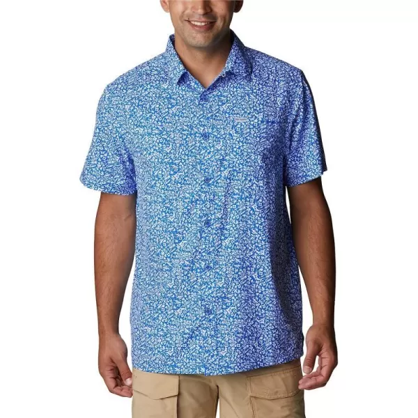 imageColumbia Mens Super Slack Tide Camp ShirtBlue Macaw Deepsea Medley