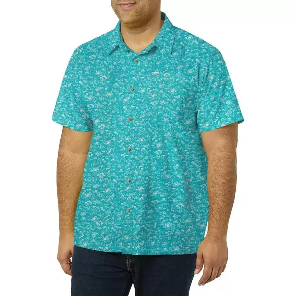 imageColumbia Mens Super Slack Tide Camp ShirtBright Aqua Gamefish Print