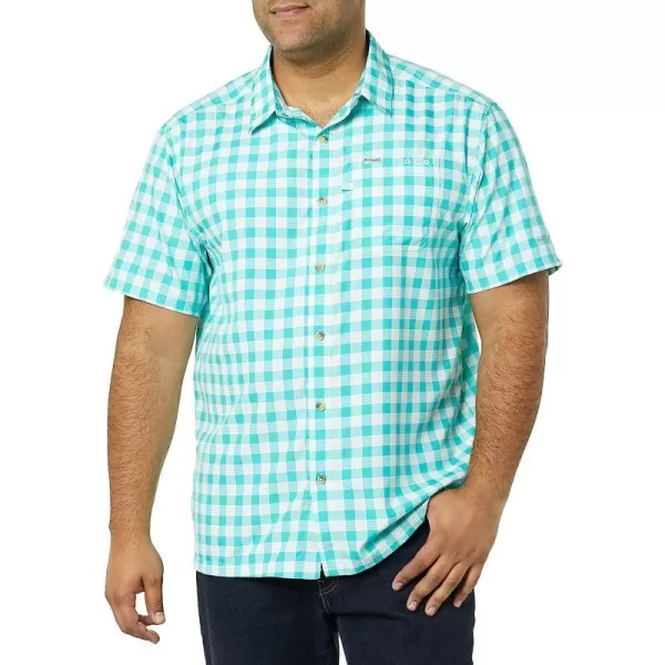 imageColumbia Mens Super Slack Tide Camp ShirtBright Aqua Palaka Plaid
