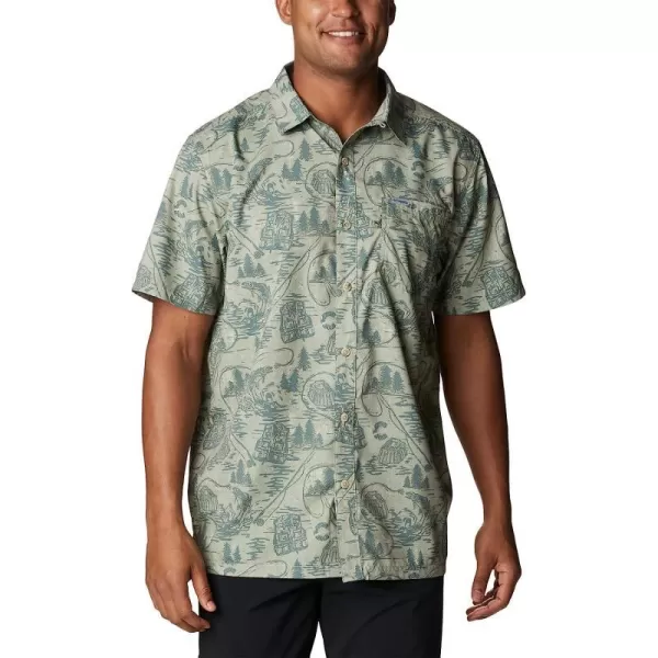 imageColumbia Mens Super Slack Tide Camp ShirtMetal Pfg Origins Print