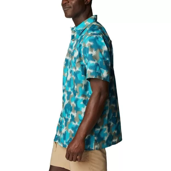 imageColumbia Mens Super Slack Tide Camp ShirtOcean Teal Bass Camo