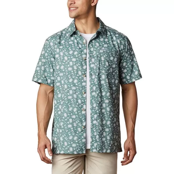 imageColumbia Mens Super Slack Tide Camp ShirtPond Marlin Palms Print