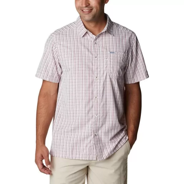 imageColumbia Mens Super Slack Tide Camp ShirtRed Jasper Gulf Grid