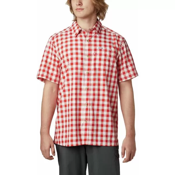imageColumbia Mens Super Slack Tide Camp ShirtRed Spark Palaka Plaid