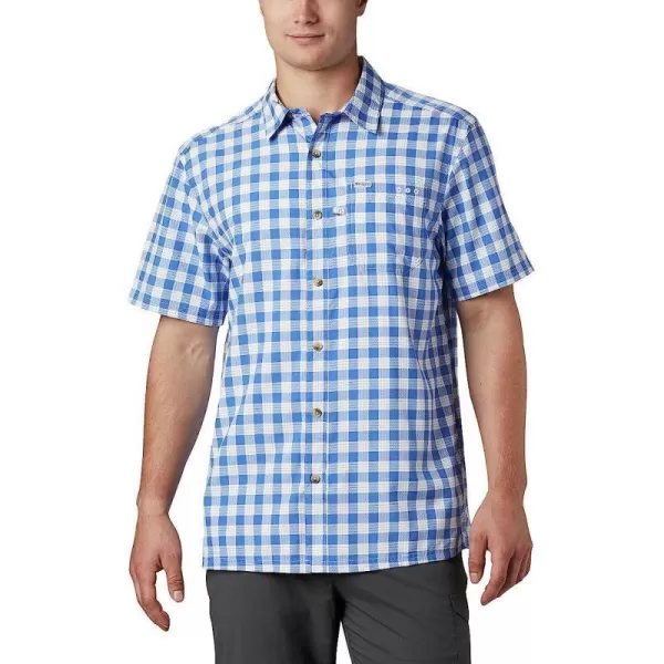 imageColumbia Mens Super Slack Tide Camp ShirtVivid Blue Palaka Plaid