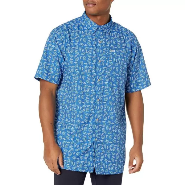 imageColumbia Mens Super Slack Tide Camp ShirtVivid Blue Triangler