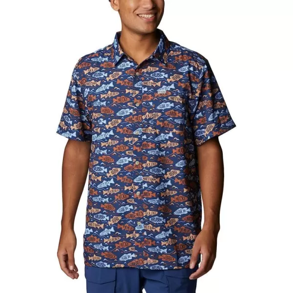 imageColumbia Mens Super Slack Tide Camp ShirtWhite Sails Away Print