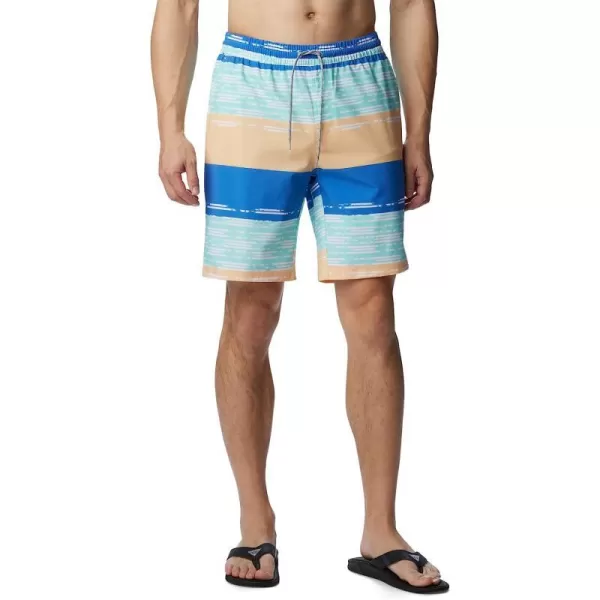 imageColumbia Mens Super Slack Tide Hybrid Water ShortVivid Blue Ikat Rainbow