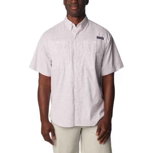 imageColumbia Mens Super Tamiami Short Sleeve ShirtBright LavenderMulti Gingham