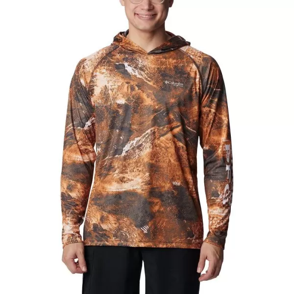 imageColumbia Mens Super Terminal Tackle HoodieOrange Blast Realtree Horizon