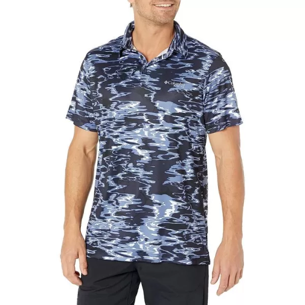 imageColumbia Mens Super Terminal Tackle PoloCollegiate Navy Ripples