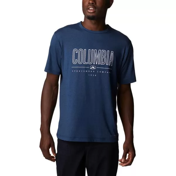 Collegiate Navy Heather/Outlined Badge Grx
