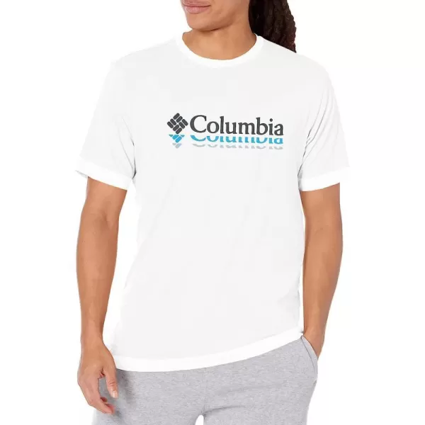 imageColumbia Mens Tech Trail Front Graphic Short Sleeve TeeWhiteRipples Graphic