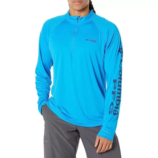 imageColumbia Mens Terminal Tackle 14 ZipCompass BlueCarbon Logo