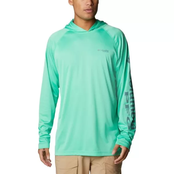 imageColumbia Mens Terminal Tackle Heather HoodieLight Jade HeatherMetal Logo
