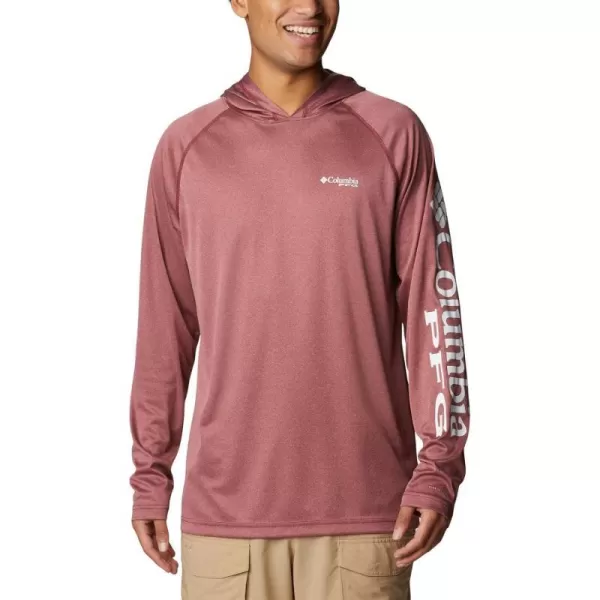 imageColumbia Mens Terminal Tackle Heather HoodieRed Jasper HeatherWhite Logo