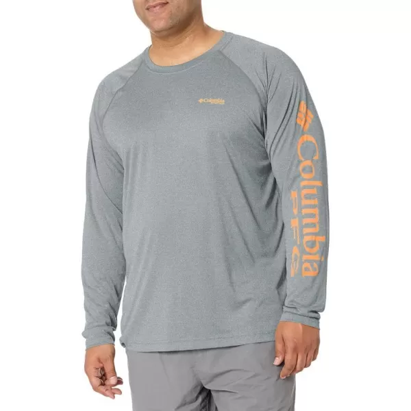 imageColumbia Mens Terminal Tackle Heather Long Sleeve ShirtPond HeatherKoi Logo