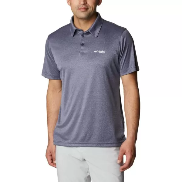imageColumbia Mens Terminal Tackle Heather PoloCollegiate Navy HeatherWhite Logo