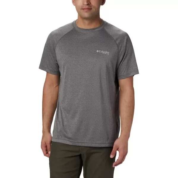 imageColumbia Mens Terminal Tackle Heather Ss ShirtCharcoal HeatherCool Grey Logo