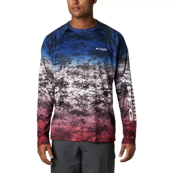 imageColumbia Mens Terminal Tackle Long Sleeve Shirt Wicking MaterialAmericana Digi Camo Fade