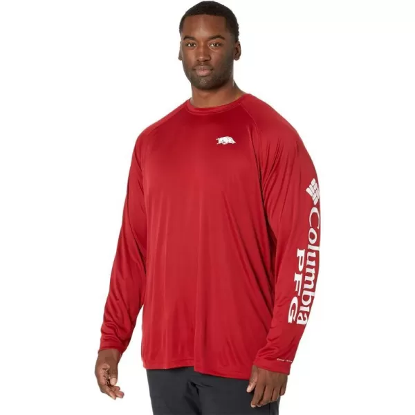 imageColumbia Mens Terminal Tackle Long Sleeve Shirt Wicking MaterialArk  Red Velvet  White