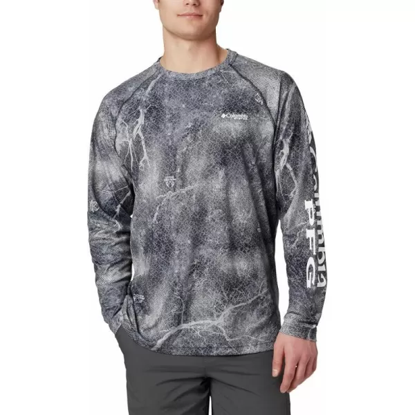 imageColumbia Mens Terminal Tackle Long Sleeve Shirt Wicking MaterialBlack Realtree Mako