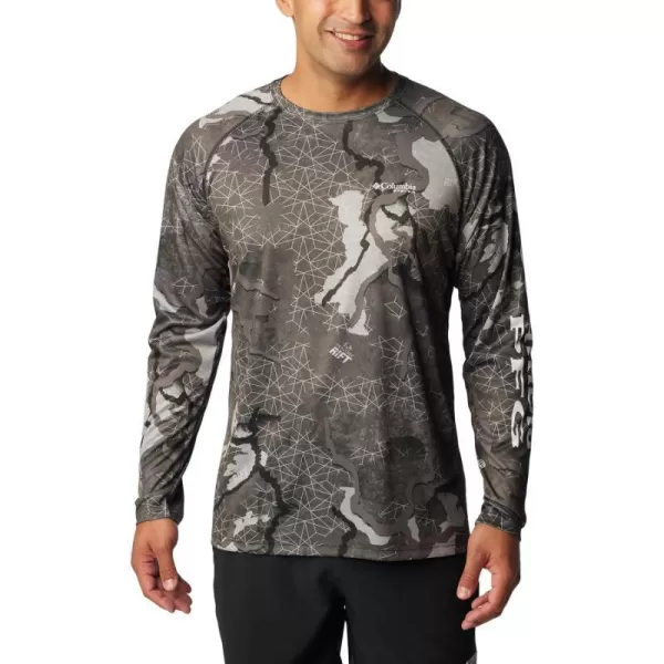 imageColumbia Mens Terminal Tackle Long Sleeve Shirt Wicking MaterialBlackRealtree Rift
