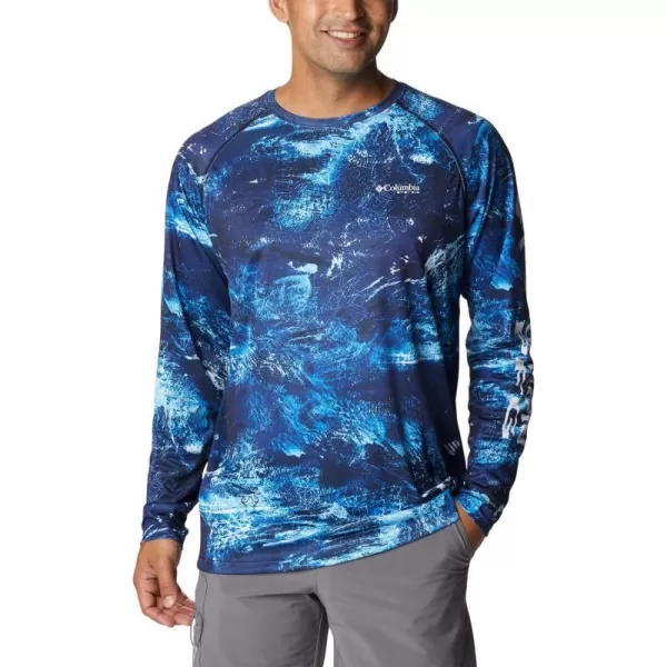 imageColumbia Mens Terminal Tackle Long Sleeve Shirt Wicking MaterialBlue Macaw Realtree Horizon