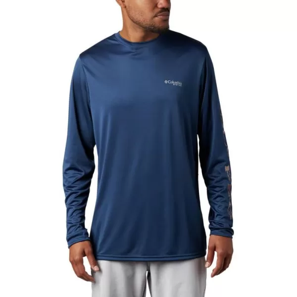 imageColumbia Mens Terminal Tackle Long Sleeve Shirt Wicking MaterialCarbonCarbon Realtree Mako