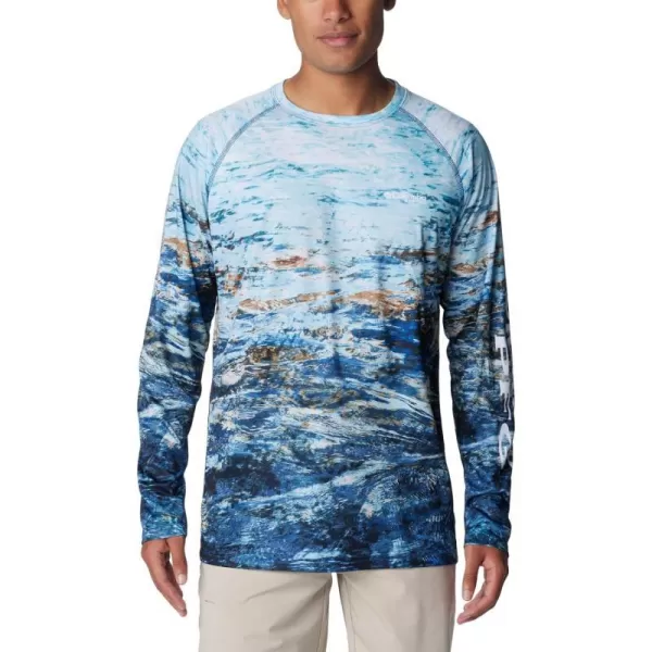 imageColumbia Mens Terminal Tackle Long Sleeve Shirt Wicking MaterialCarbonDeepsea Fade