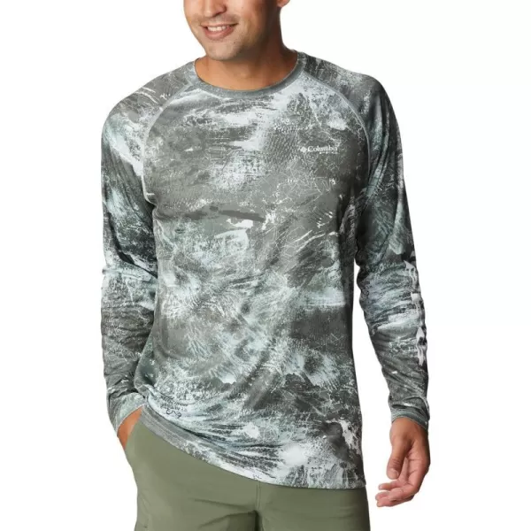 imageColumbia Mens Terminal Tackle Long Sleeve Shirt Wicking MaterialCool Green Realtree Horizon