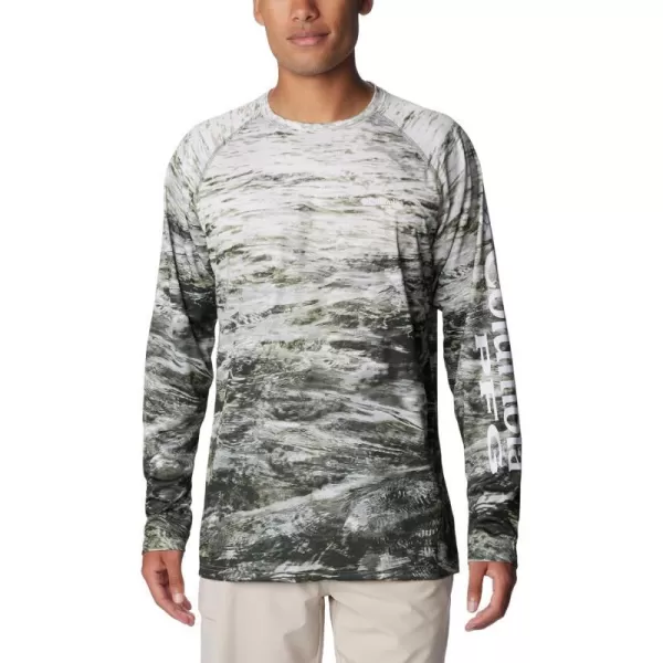 imageColumbia Mens Terminal Tackle Long Sleeve Shirt Wicking MaterialCypressDeepsea Fade