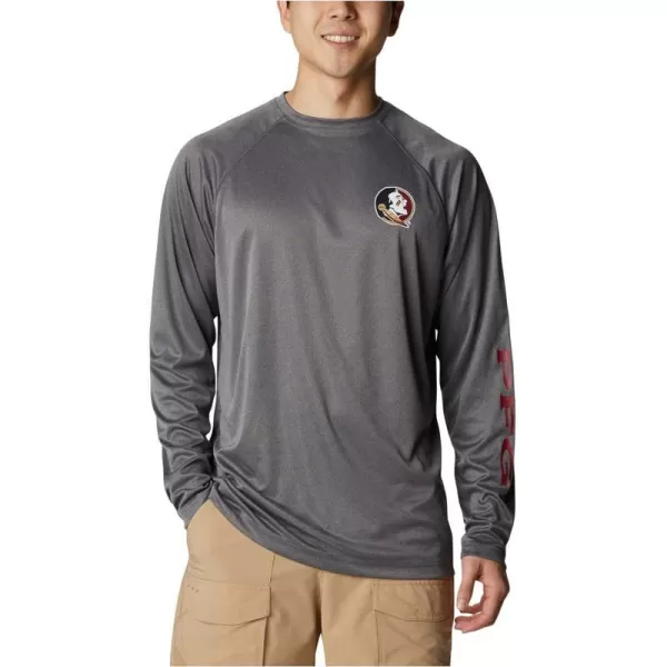 imageColumbia Mens Terminal Tackle Long Sleeve Shirt Wicking MaterialFsu  Cabernet  Sierra Tan