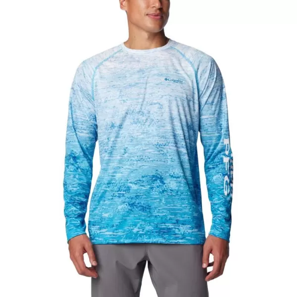 imageColumbia Mens Terminal Tackle Long Sleeve Shirt Wicking MaterialOcean BlueDigiscale Fade