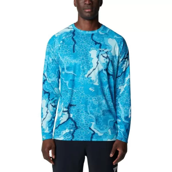imageColumbia Mens Terminal Tackle Long Sleeve Shirt Wicking MaterialOcean BlueRealtree Rift
