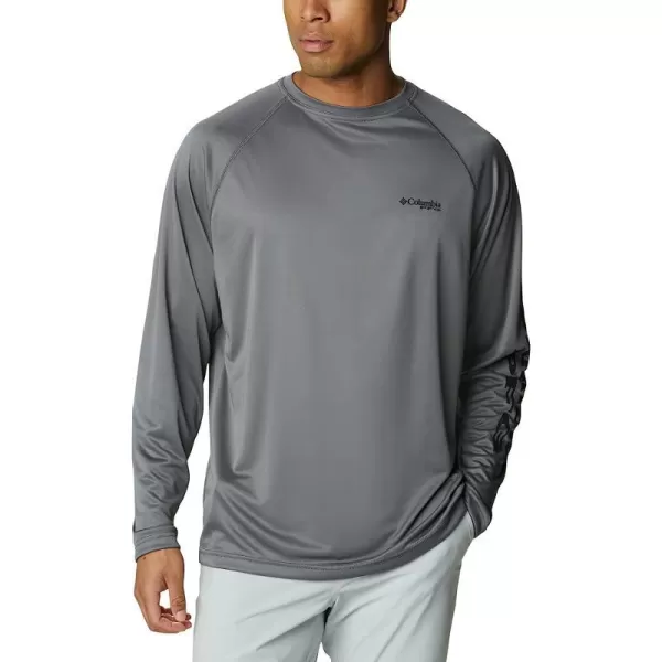 imageColumbia Mens Terminal Tackle Long Sleeve ShirtCity GreyBlack Logo