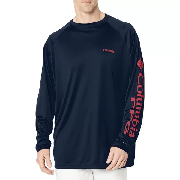Collegiate Navy/Sunset Red Logo