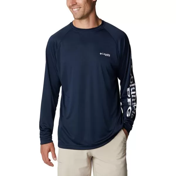 imageColumbia Mens Terminal Tackle Long Sleeve ShirtCollegiate NavyWhite Logo