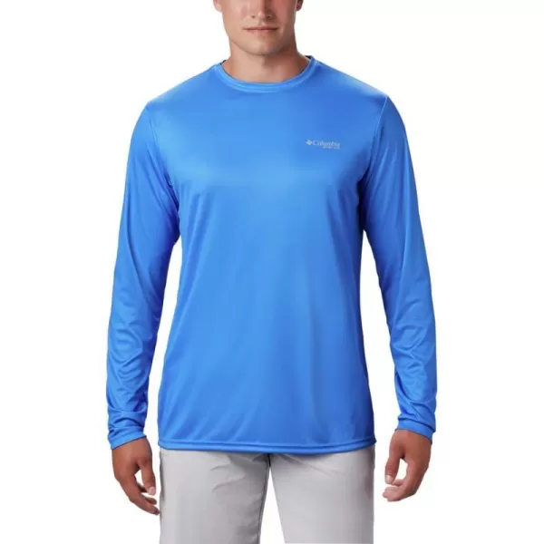 imageColumbia Mens Terminal Tackle PFG Global Compass LSVivid BlueBright Nectar