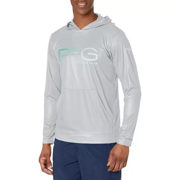 imageColumbia Mens Terminal Tackle PFG Hooks HoodieCool GreyWhite Gradient
