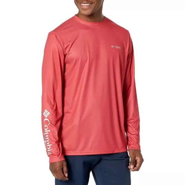 imageColumbia Mens Terminal Tackle PFG Statetriot Long SleeveSunset RedWhite Ca